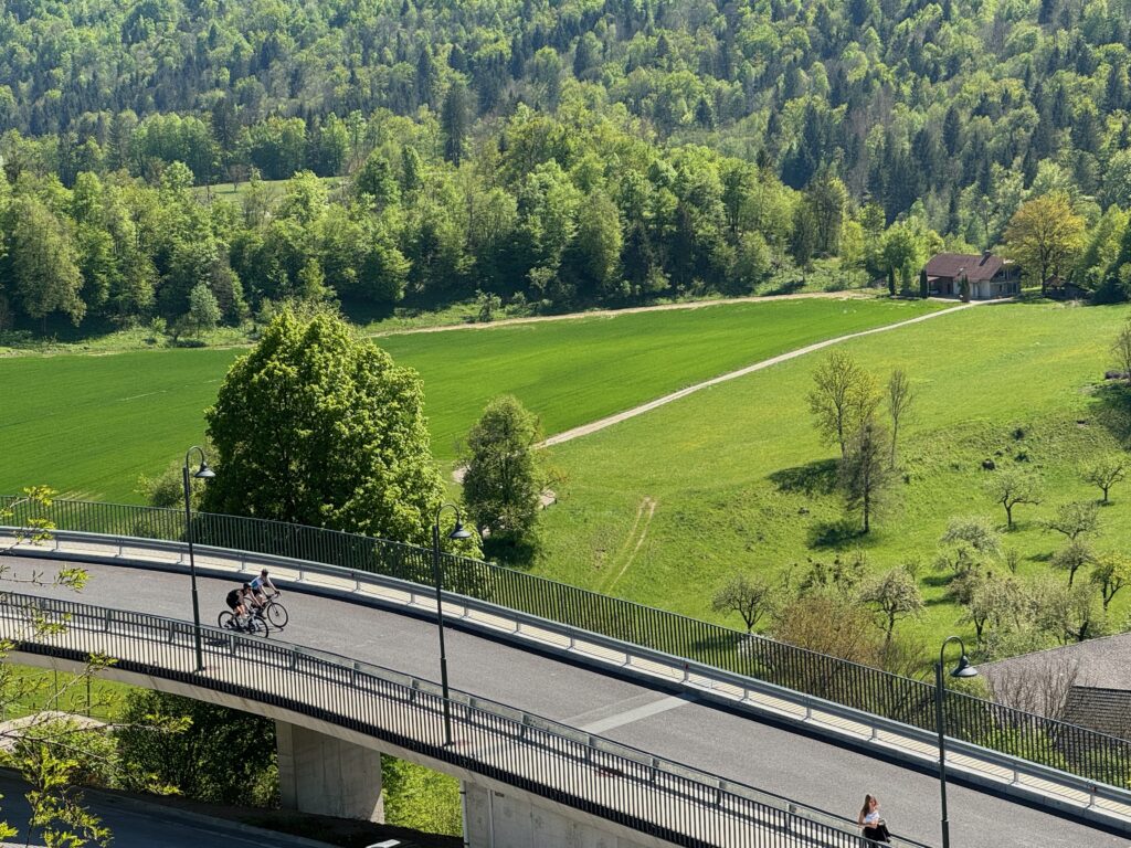 Quiet roads in the Alpine region.